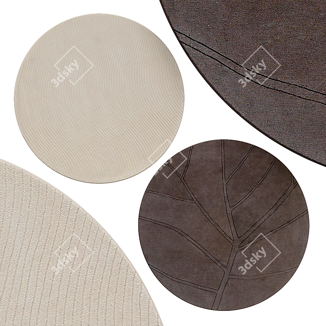 Elegant Circular Rugs | No. 059 3D model image 1