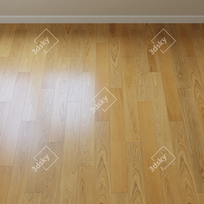 Upofloor Oak Parquet Board: French Fir Tree 3D model image 2