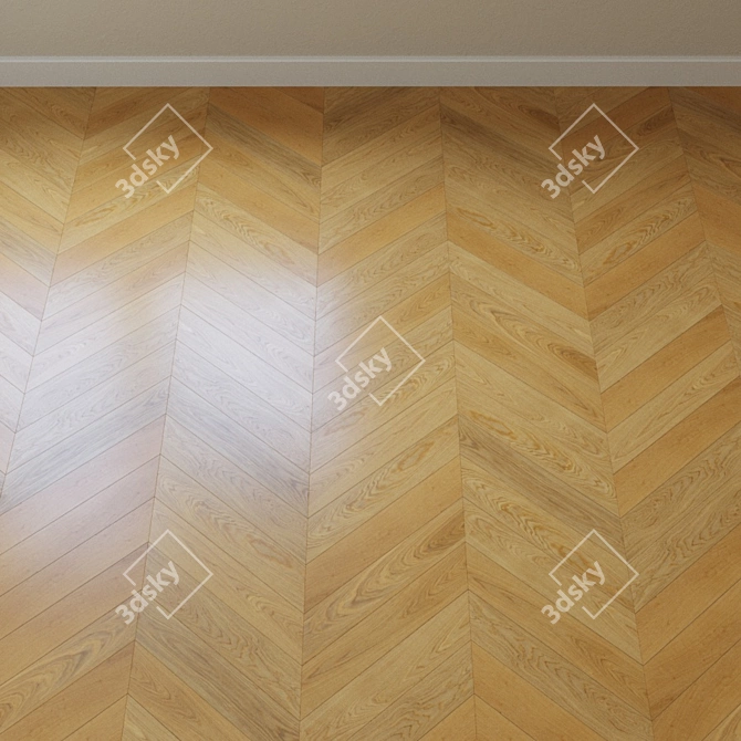 Upofloor Oak Parquet Board: French Fir Tree 3D model image 3