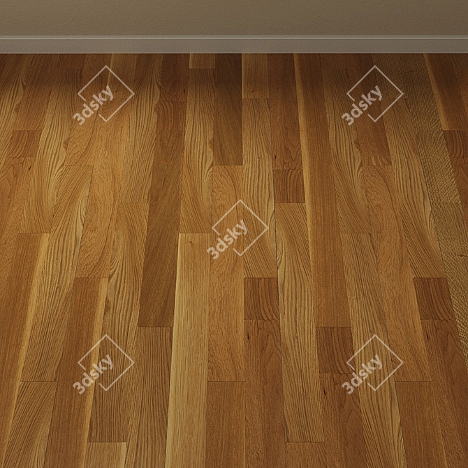 Upofloor Oak Parquet Board: Elegant and Durable 3D model image 2