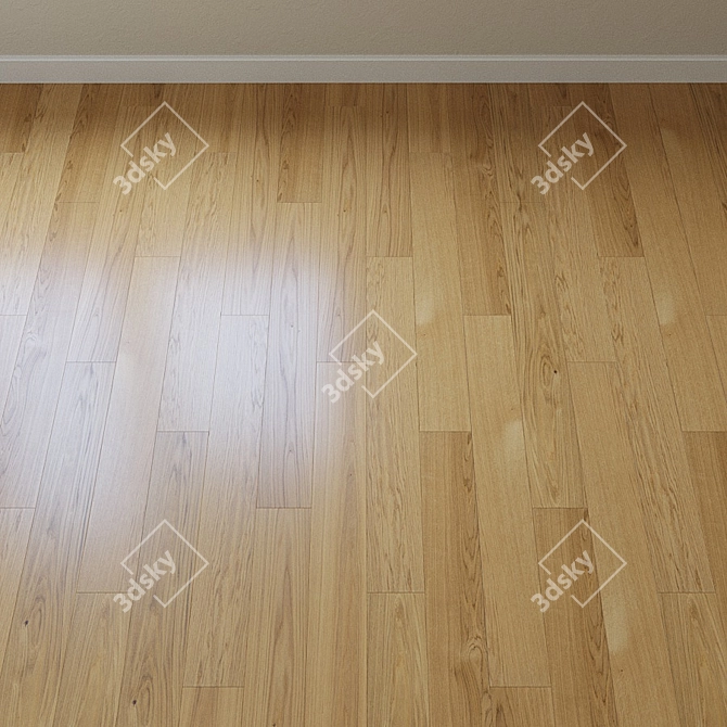 Title: Upofloor Oak Parquet Board - Elegant and Durable 3D model image 2