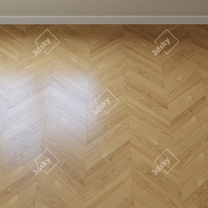 Title: Upofloor Oak Parquet Board - Elegant and Durable 3D model image 4