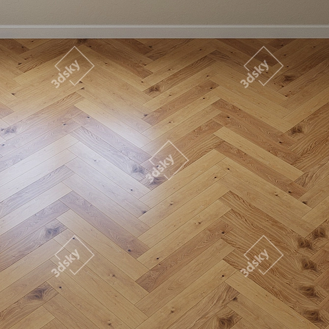 Upofloor Oak Parquet Board 3D model image 3