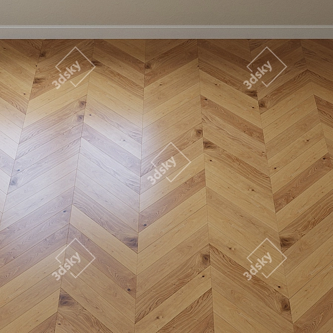 Upofloor Oak Parquet Board 3D model image 4