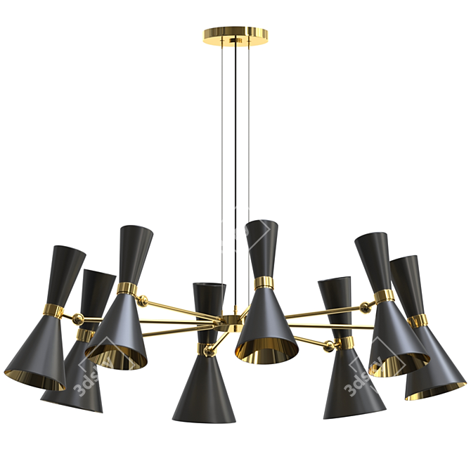 Cairo Chandelier: Elegant Lighting Fixture 3D model image 1