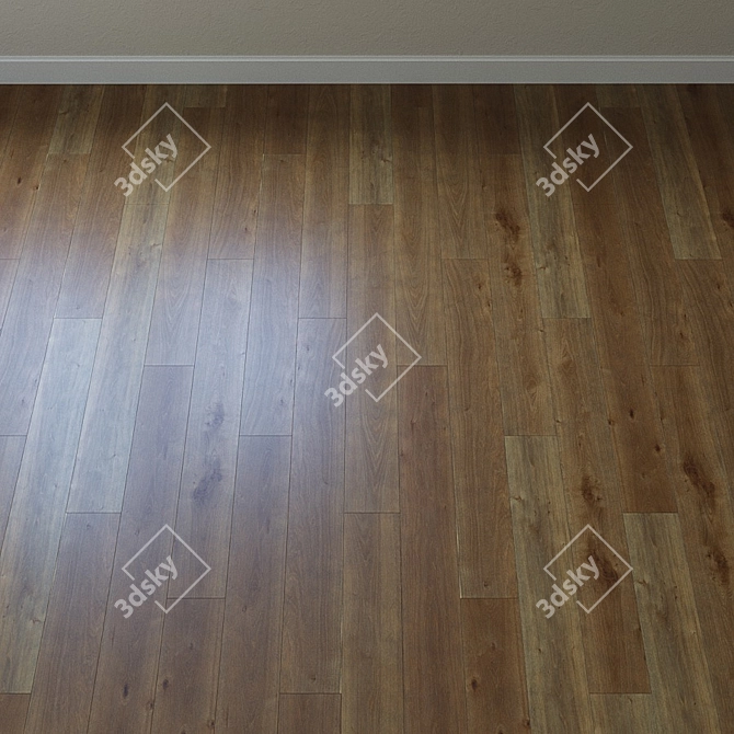 Upofloor Oak Parquet Board: French Chevron Style 3D model image 2