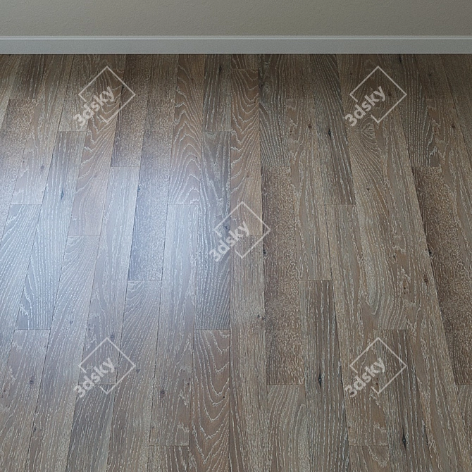 Upofloor Oak Parquet: Elegant French Chevron Design 3D model image 2