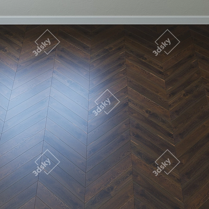 Upofloor Oak Parquet Board: Stylish and Durable 3D model image 3