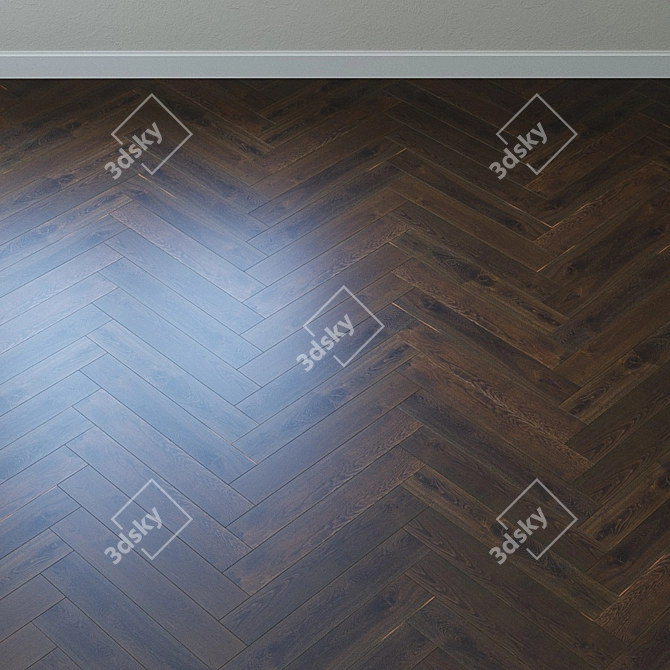 Upofloor Oak Parquet Board: Stylish and Durable 3D model image 4