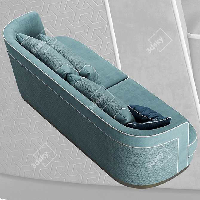 Elegant Jazz Furman Sofa 3D model image 4