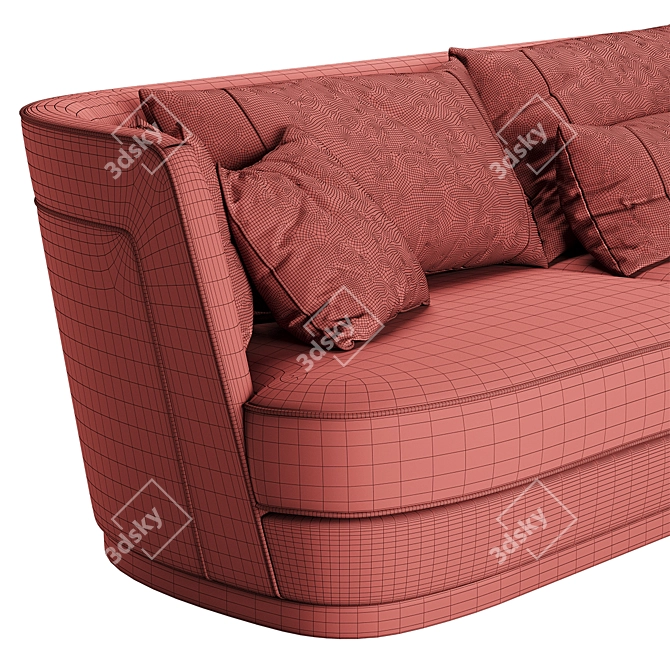 Elegant Jazz Furman Sofa 3D model image 5