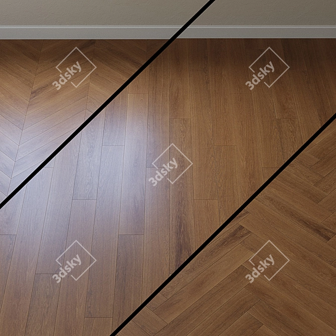 Upofloor Oak Parquet Board 3D model image 1