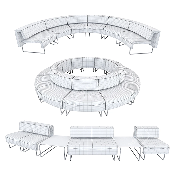 Modern Italian Sofa Collection - Path 3D model image 5