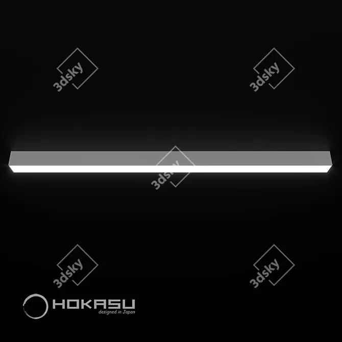 Sleek and Versatile Linear Lamp 3D model image 2