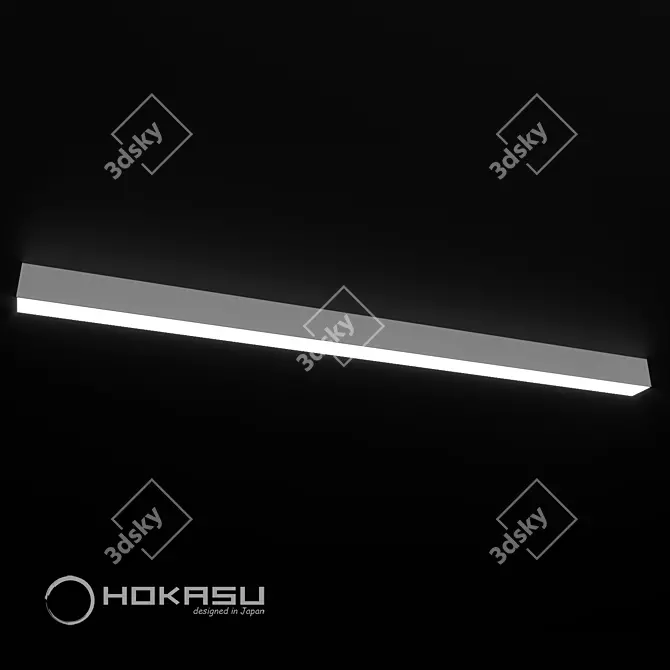 Sleek and Versatile Linear Lamp 3D model image 3