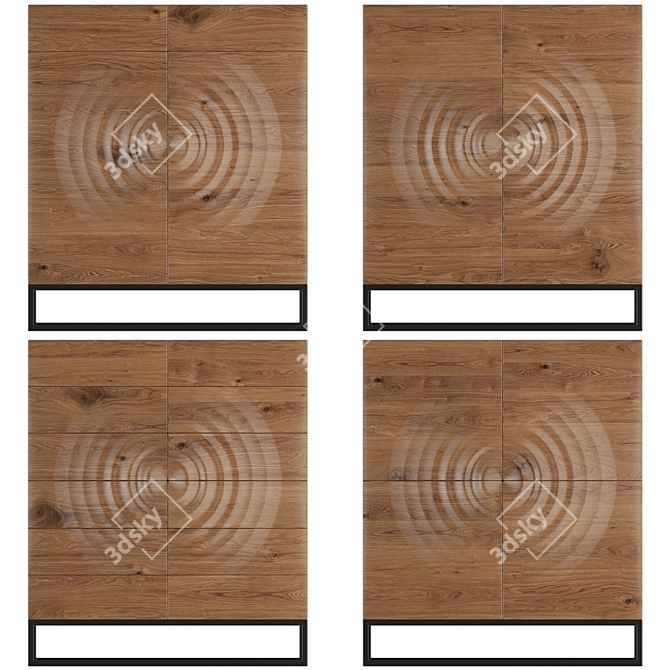 Waterdrop Oak Furniture: Versatile Storage Options 3D model image 4