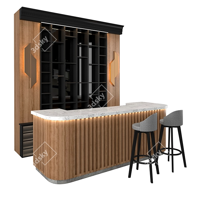 Restaurant Bar 1.1: Modern and Functional 3D model image 1