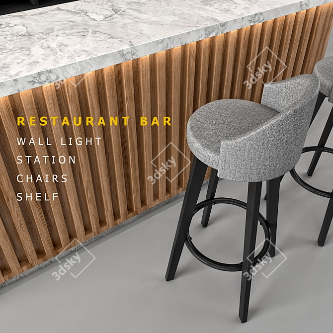 Restaurant Bar 1.1: Modern and Functional 3D model image 2