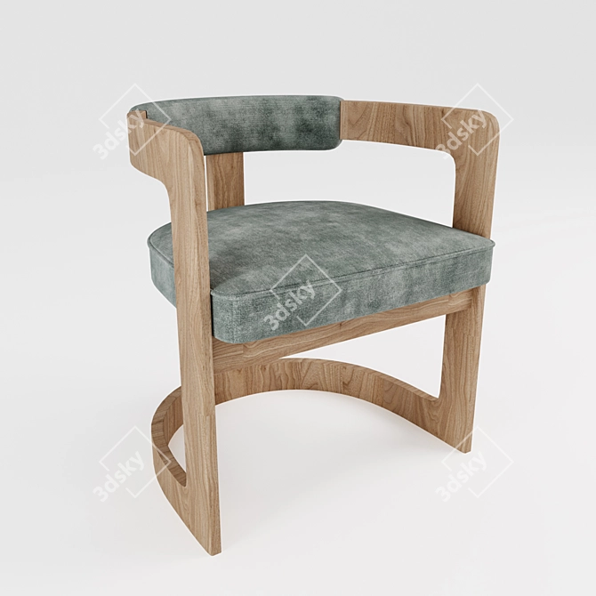 Zuma Leather Dining Chair 3D model image 1