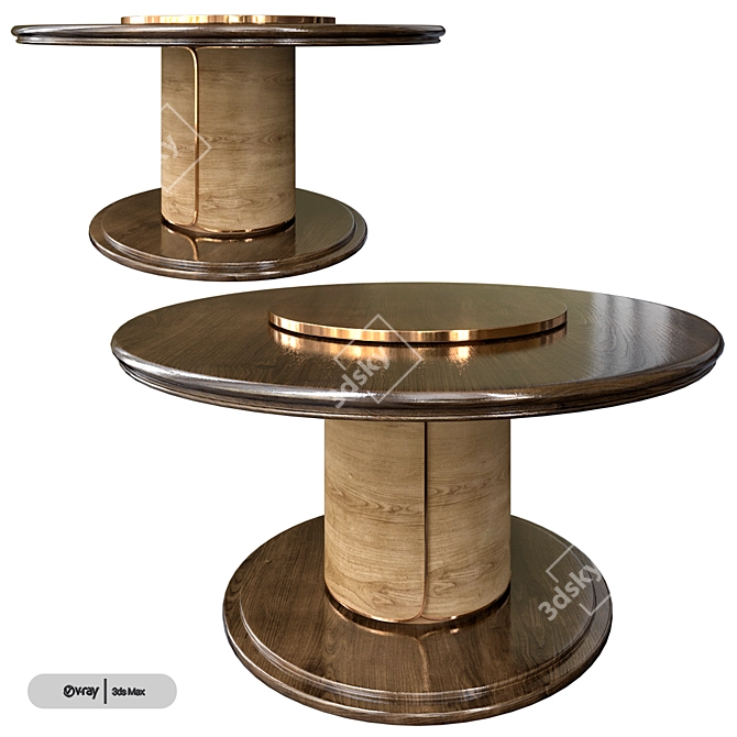 Modern AR Alexander Table: Stylish Design 3D model image 1