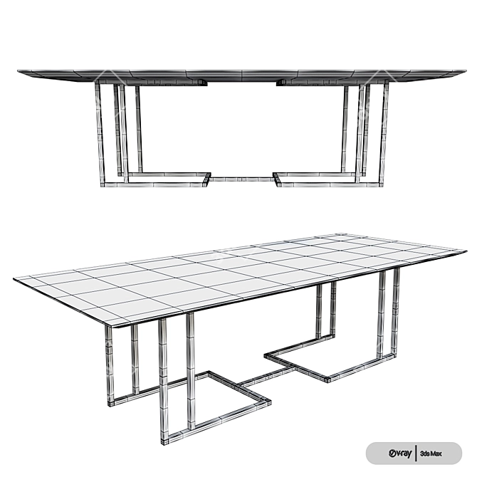 Elegant Rhumba Table: Polished Design 3D model image 2