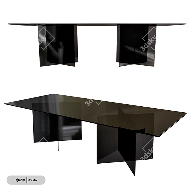 Exenza Atelier Table: Stylish and Functional 3D model image 1