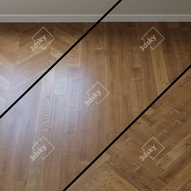 Upofloor Oak Parquet Board 3D model image 1