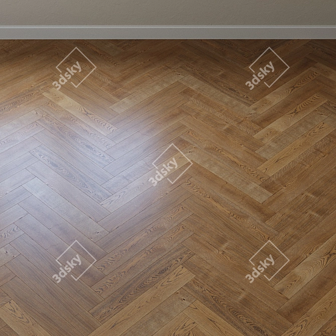 Upofloor Oak Parquet Board 3D model image 4