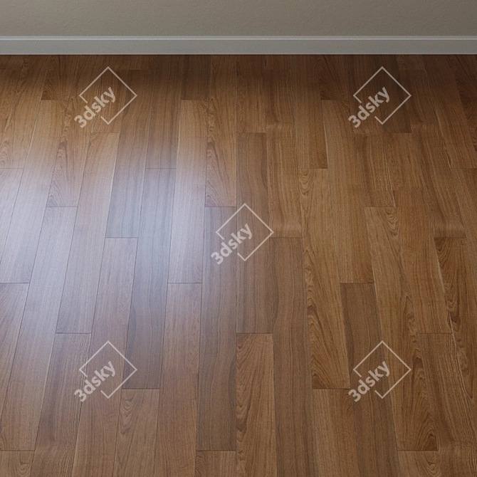 Upofloor Oak Parquet Board: French Chevron Design 3D model image 2