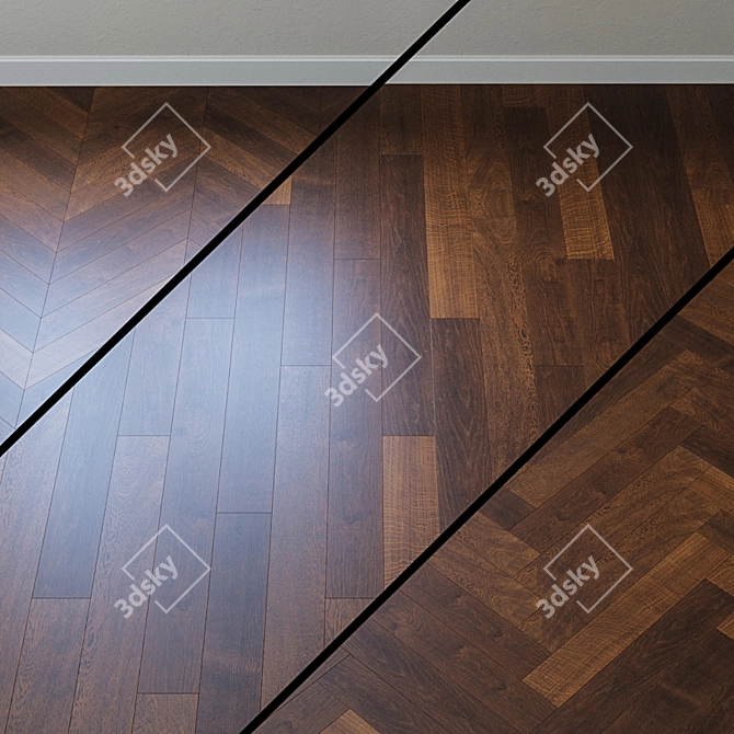 Upofloor Oak Parquet Board 3D model image 1