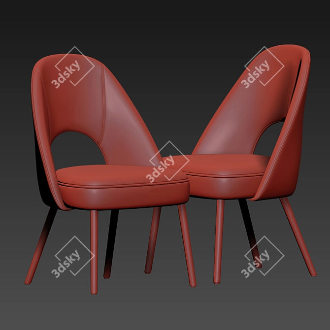 Elegant Swind Dining Chair 3D model image 4