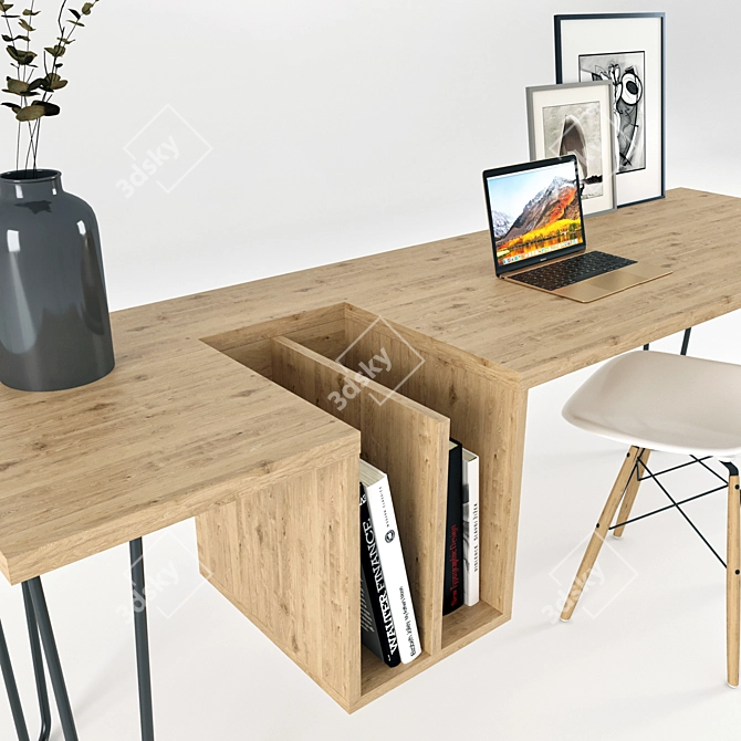 Sturdy Work Table - 2000x600x730mm 3D model image 13