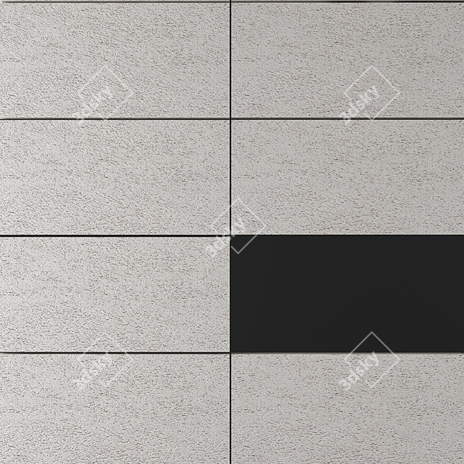 Textured Surface Wall Panel 3D model image 1