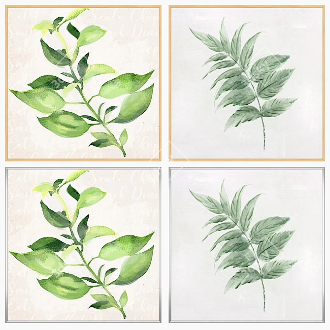 Elegant Wall Art Set with Multiple Frame Options 3D model image 3