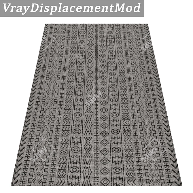 Luxury Set of 3 High-Quality Carpets 3D model image 3