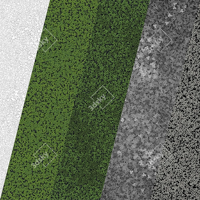 Seamless Clover Grass Texture 3D model image 1