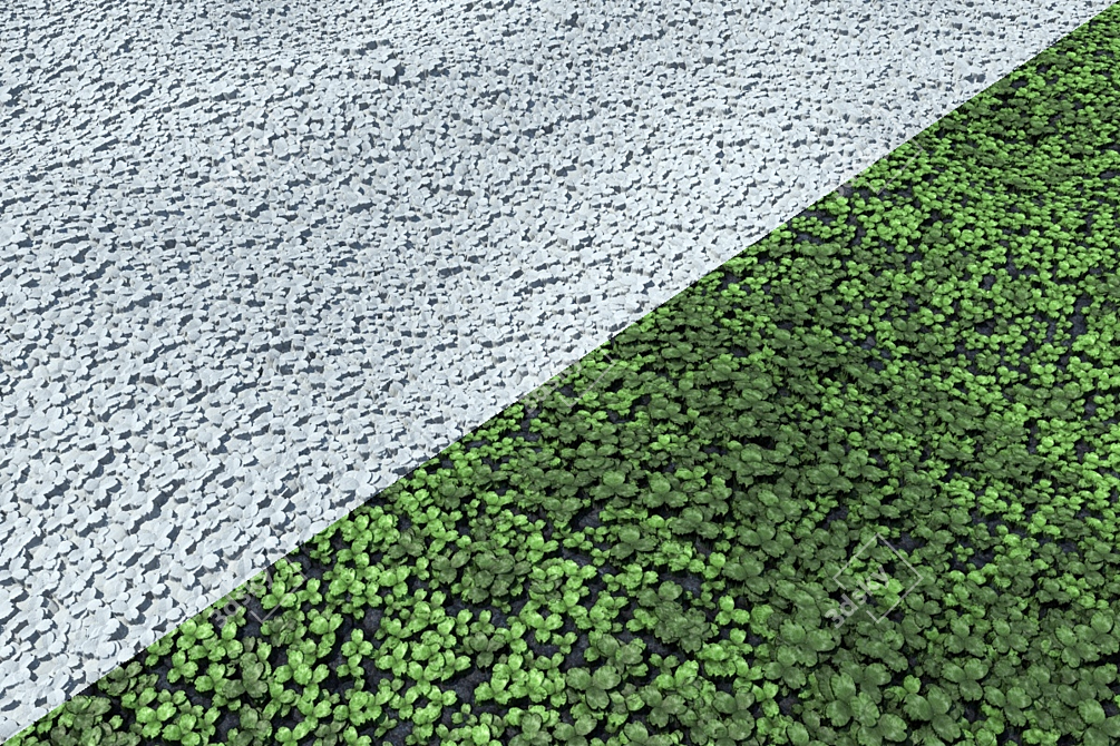 Seamless Clover Grass Texture 3D model image 3