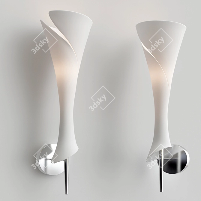 Zack 0773: Modern Mantra Wall Lamp 3D model image 1