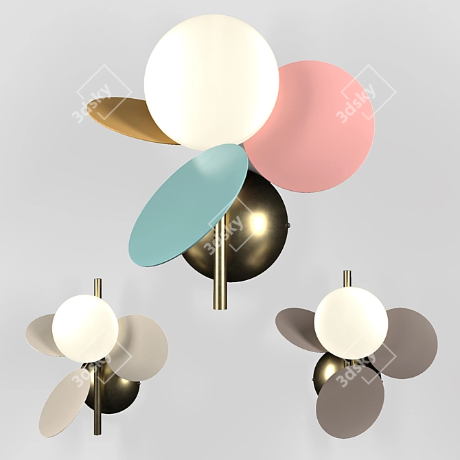 Matisse Wall Lamp: Radiant Elegance 3D model image 1