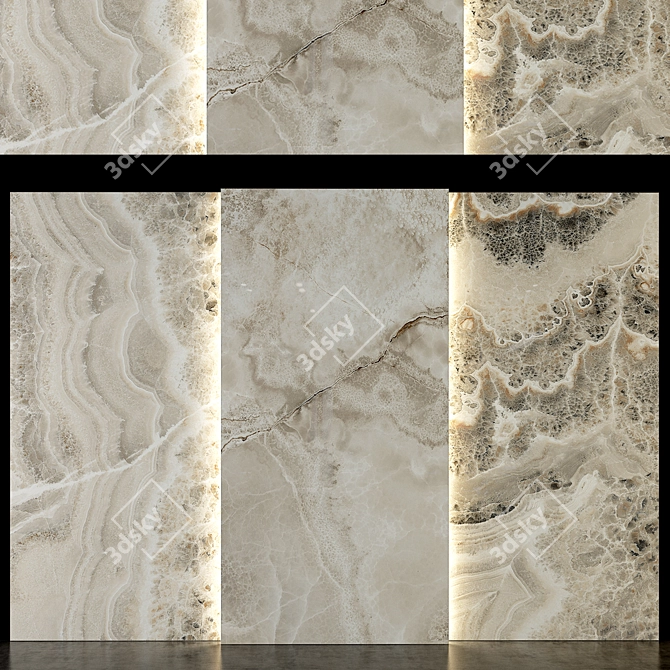 88-Piece Stone Marble Set 3D model image 1