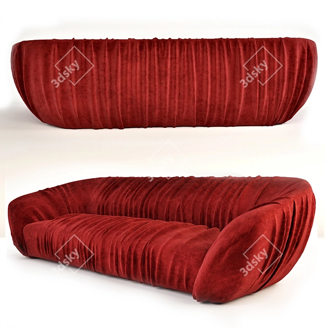 Elegance Draped Sofa 3D model image 2