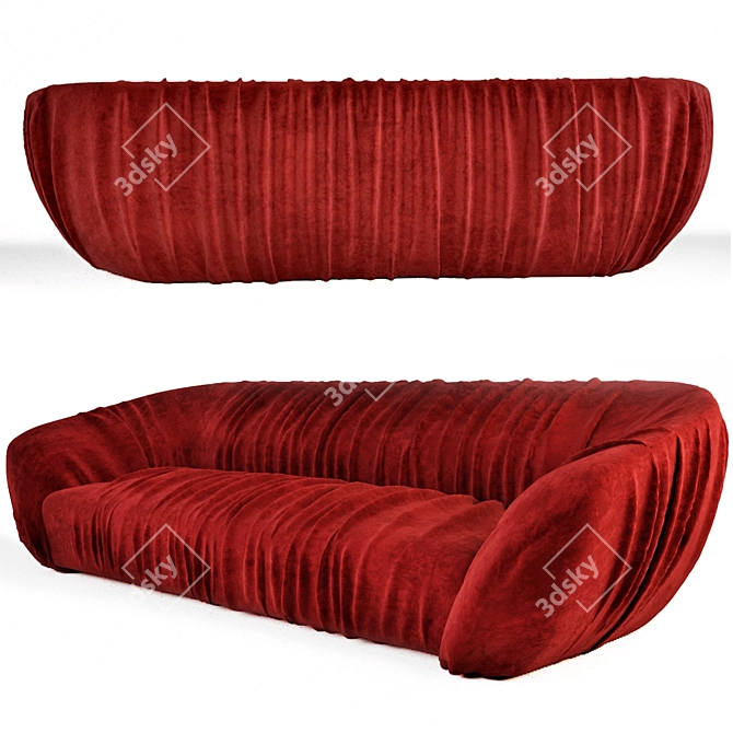 Elegance Draped Sofa 3D model image 4