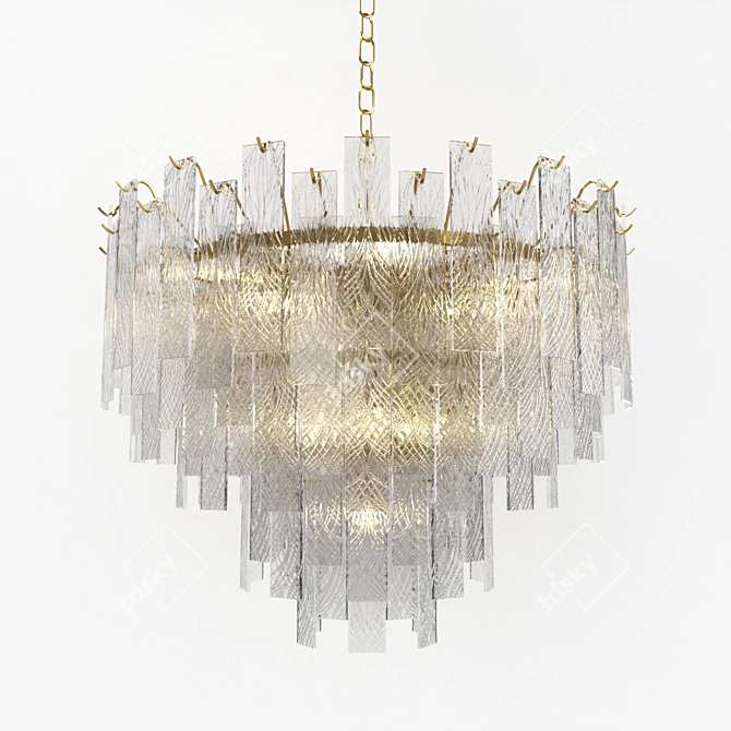 InoDesign Favor 40.4878 - Contemporary Brass Pendant Chandelier 3D model image 1