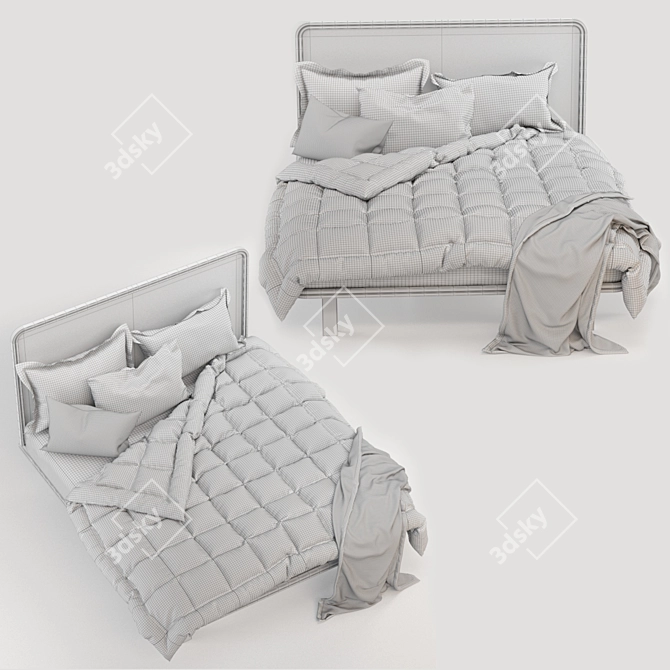 Serenity Queen Bed 3D model image 5