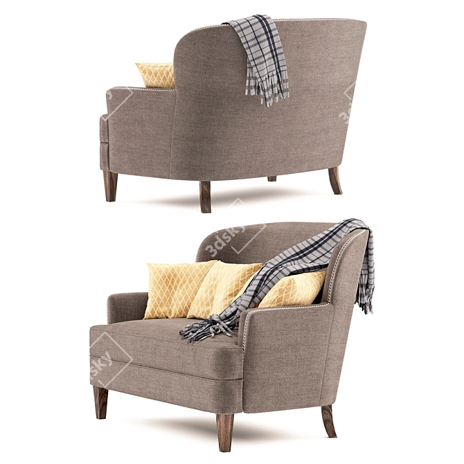 Elegant Masseto Sofa: Luxurious Comfort 3D model image 2