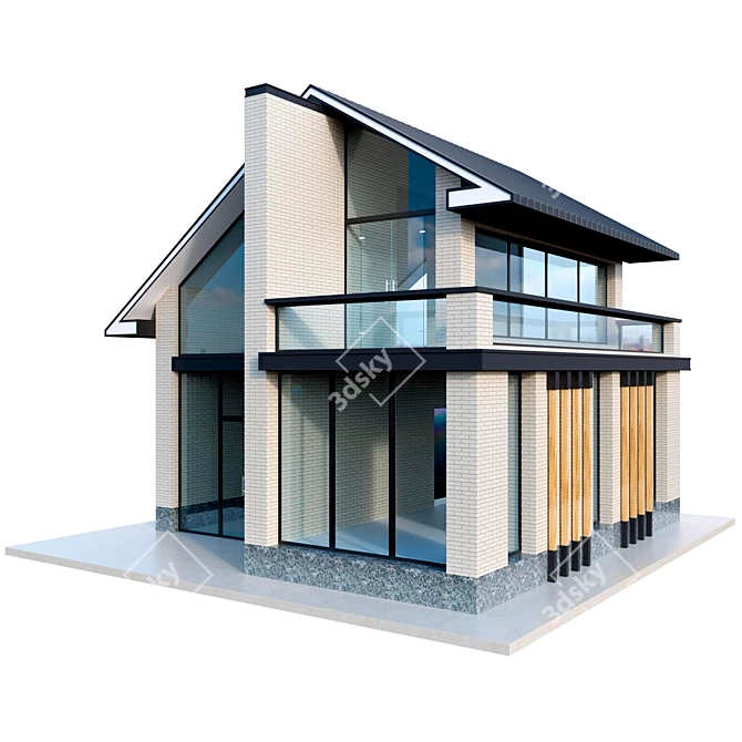 Modern Small House 3D model image 1