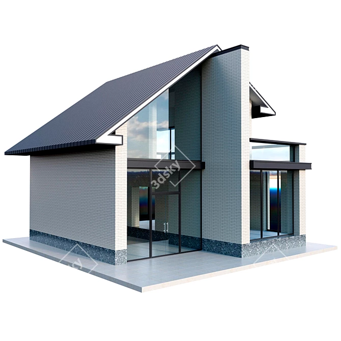 Modern Small House 3D model image 3