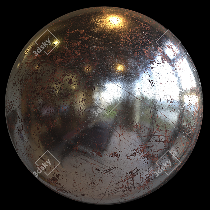 Antique Rusty Iron Paint 3D model image 3