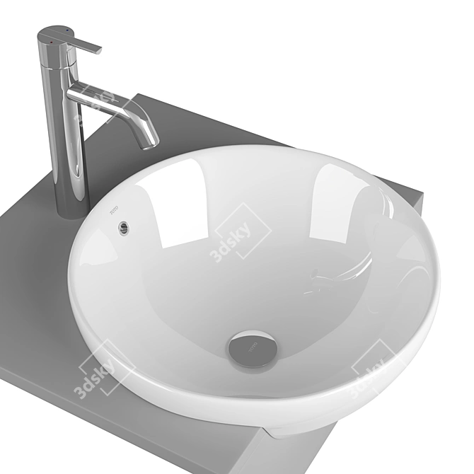 TOTO LW533J Lavatory: Modern Design & High Quality 3D model image 3