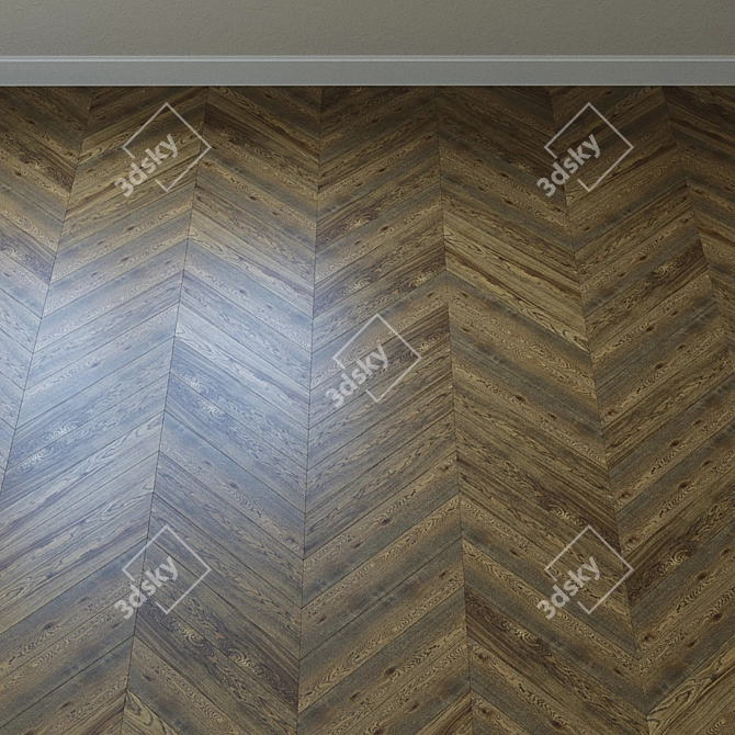 Upofloor Oak Parquet Board: French Fir Tree 3D model image 5